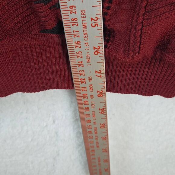 Vintage St. Croix Men's Collared Knit Long Sleeve Polo Sweater Maroon XL - Picture 5 of 6